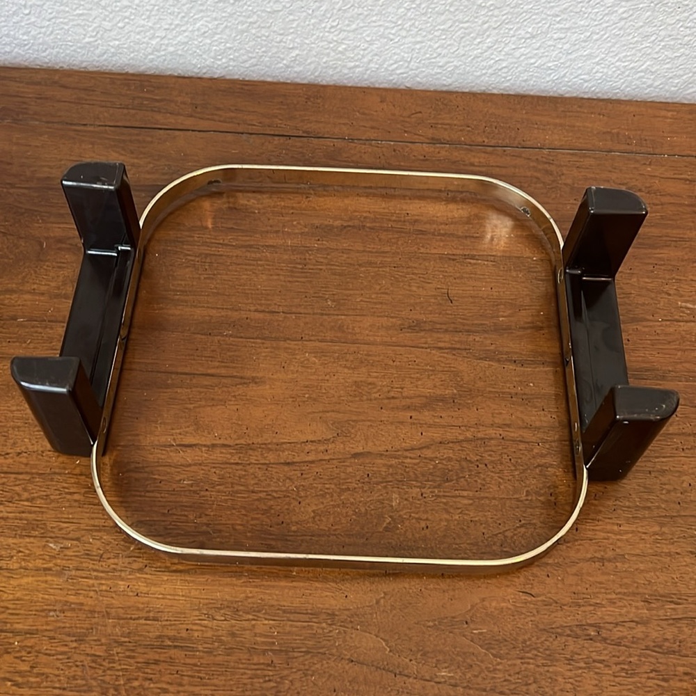 💕 Vintage Pyrex Square Trivet - Baking Dish Holder - Bakelite handles - MCM - Picture 13 of 14